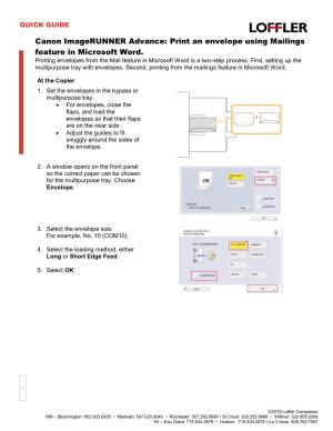 Print an Envelope Using Mailings Feature in Microsoft Word
