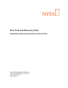 New York Arts Recovery Fund
