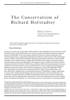 The Conservatism of Richard Hofstadter 45