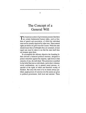 The Concept of a General Will