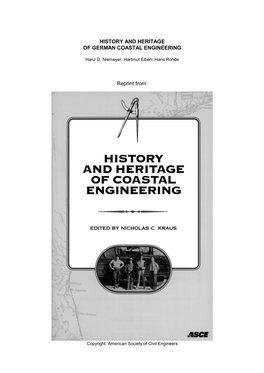 History and Heritage of German Coastal Engineering
