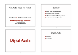 On Audio-Visual File Formats