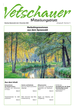 Mitteilungsblatt Vetschau/Spreewald, Den 4