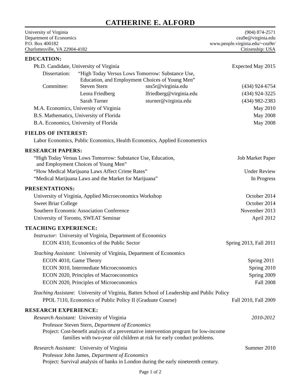 Curriculum Vitae