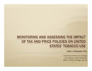 Monitoring and Assessing the Impact of Tax and Price Policies on United States’ Tobacco Use
