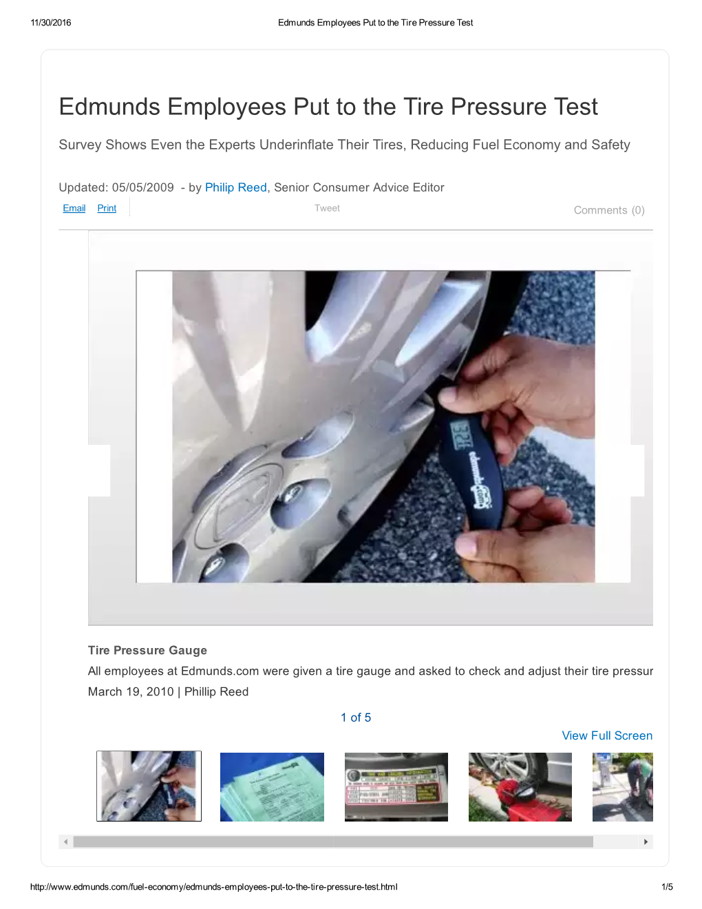 Edmunds Employees Put to the Tire Pressure Test