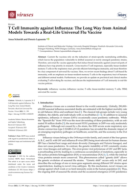 T Cell Immunity Against Influenza