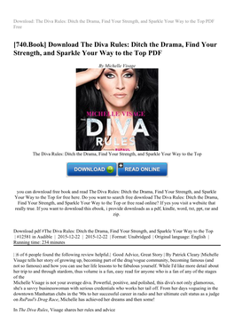 Download the Diva Rules: Ditch the Drama, Find Your Strength, and Sparkle Your Way to the Top PDF