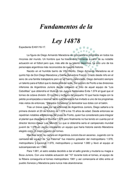 Fundamentos De La Ley 14878