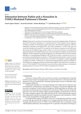 Synuclein in PARK2-Mediated Parkinson's Disease