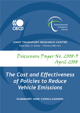 The Cost and Effectiveness of Policies to Reduce Vehicle Emissions