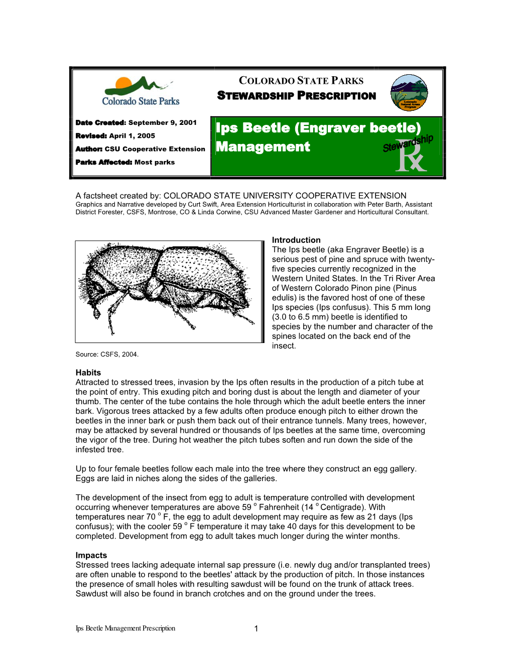 Ips Beetle Management Prescription 1
