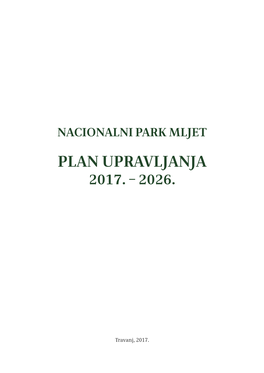 Plan Upravljanja 2017. – 2026