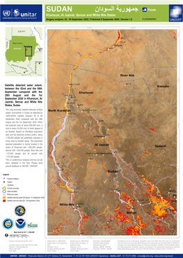 Khartoum, Al Jazirah, Sennar and White Nile States Imagery Analysis: 02 - 06 September 2020 | Published 8 September 2020 | Version 1.0 FL20200826SDN