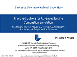 Improved Solvers for Advanced Engine Combustion Simulation