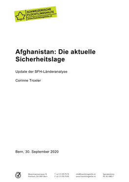 Afghanistan: Die Aktuelle Sicherheitslage