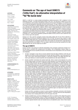 'The Age of Fossil Stw573 ('Little Foot'): an Alternative Interpretation