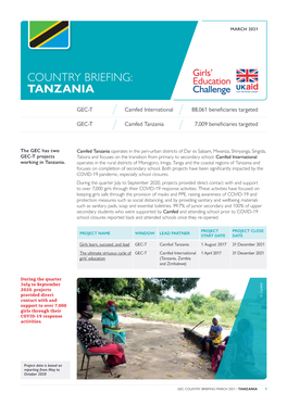 Country Briefing: Tanzania