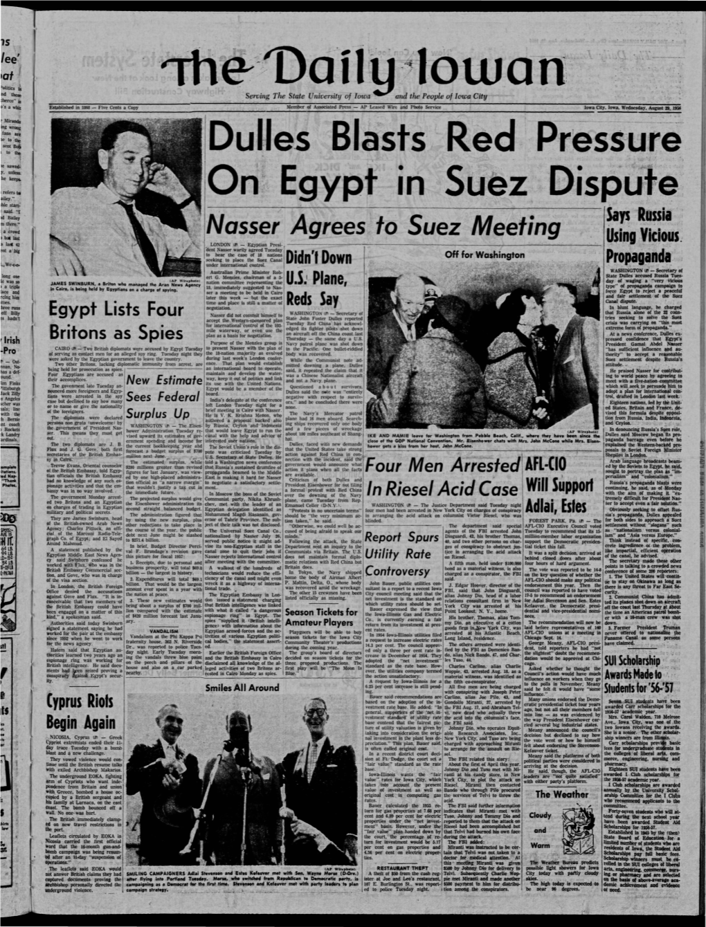 Daily Iowan (Iowa City, Iowa), 1956-08-29