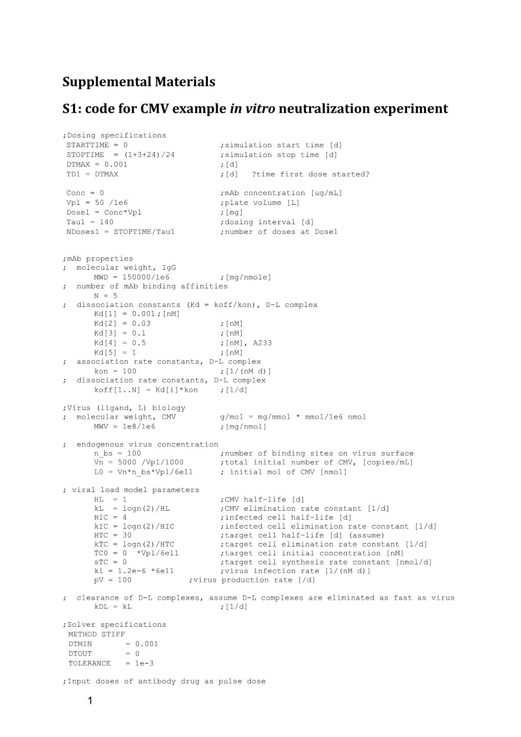 S1: Code for CMV Example in Vitro Neutralization Experiment