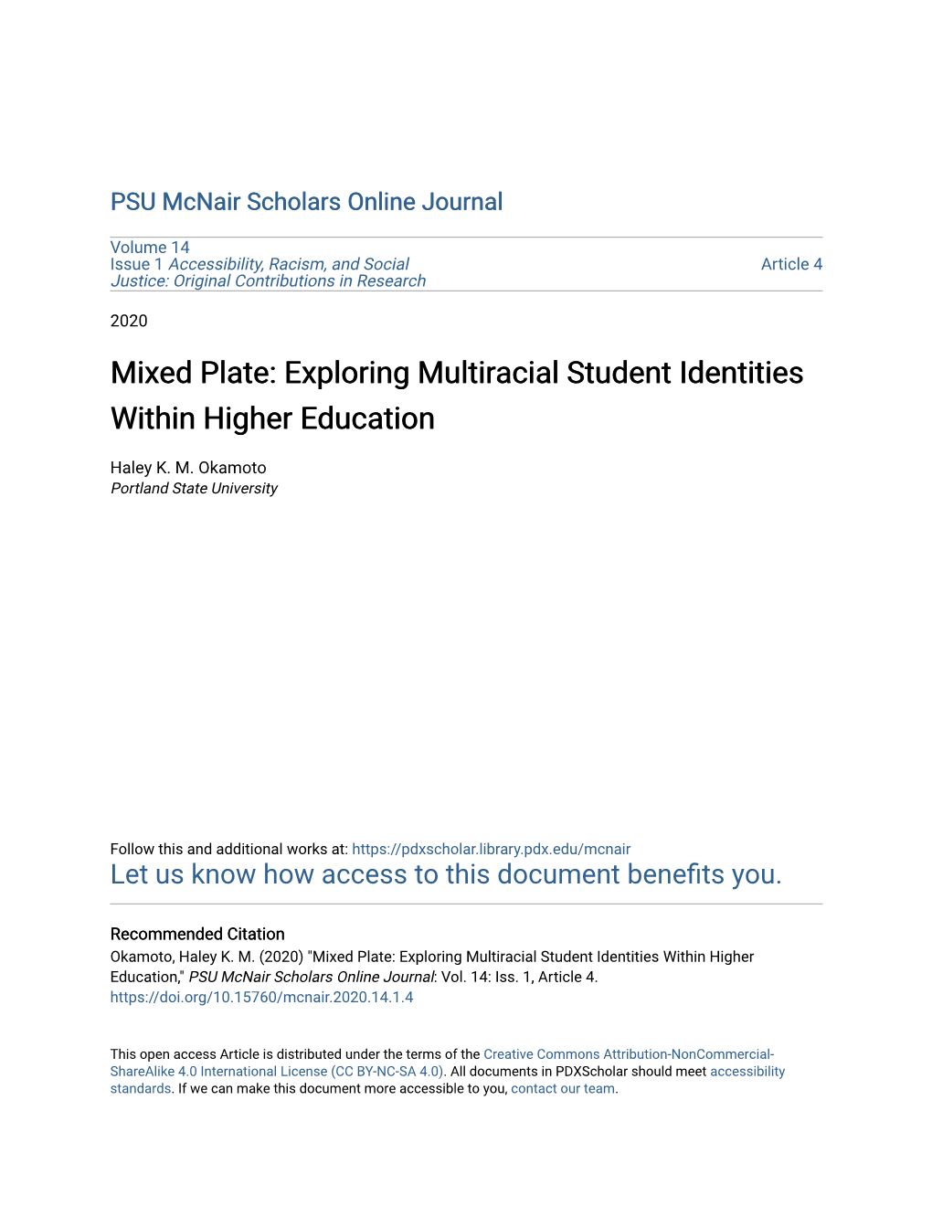 Exploring Multiracial Student Identities Within Higher Education