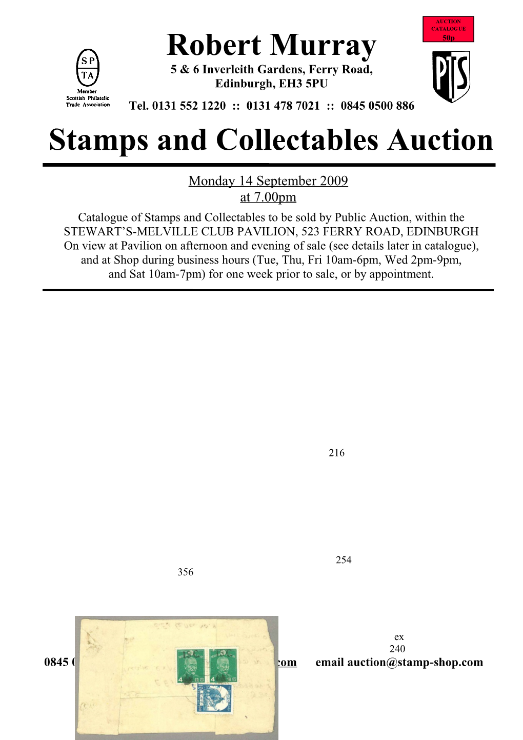 Robert Murray Stamp Auction s1