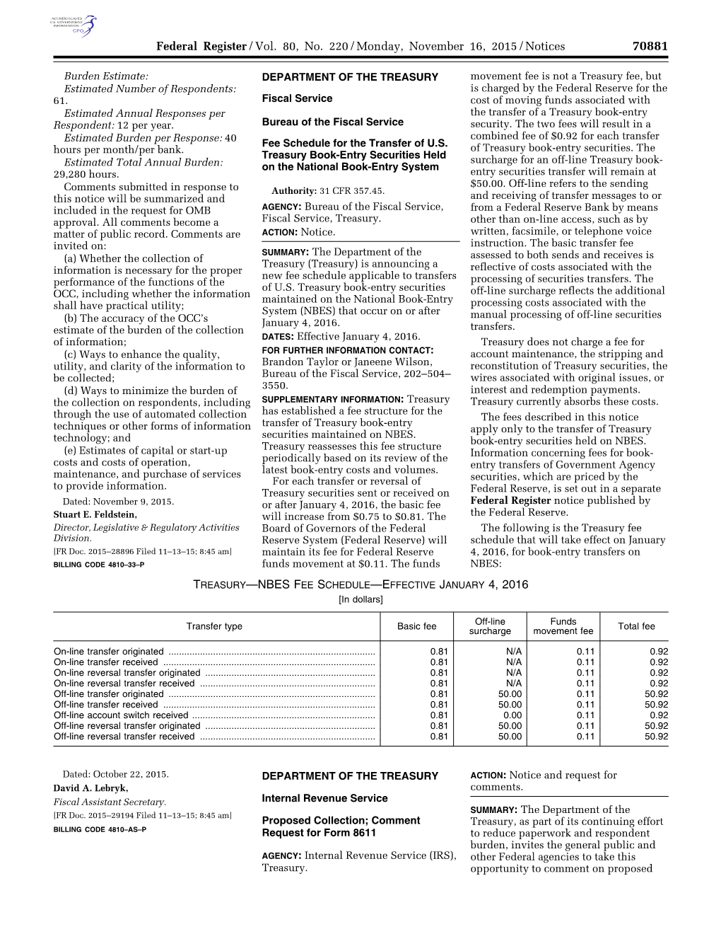 Federal Register/Vol. 80, No. 220/Monday, November 16, 2015