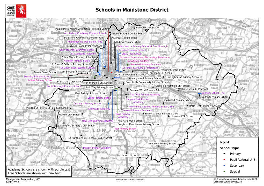 Schools in Maidstone District