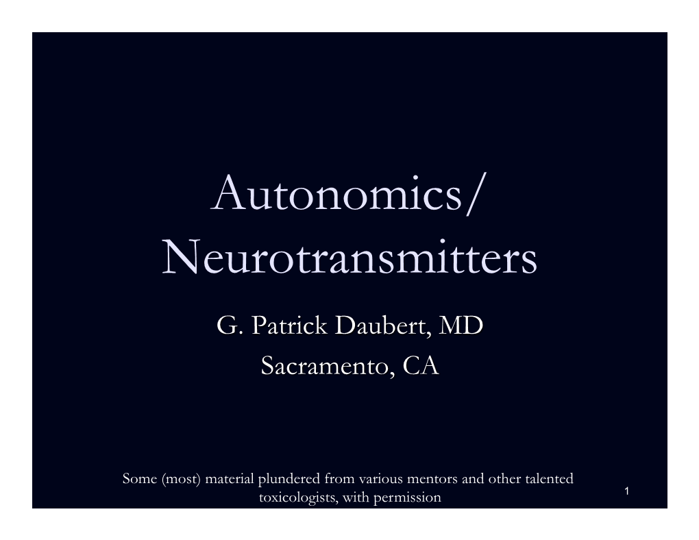 Daubert Autonomic Homeostasis Revised