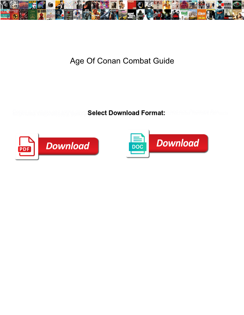 Age of Conan Combat Guide