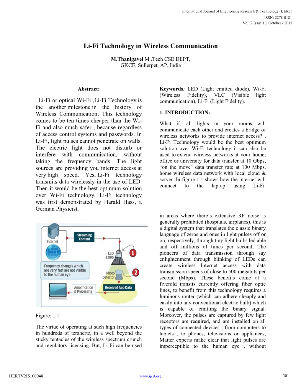 Li-Fi Technology in Wireless Communication