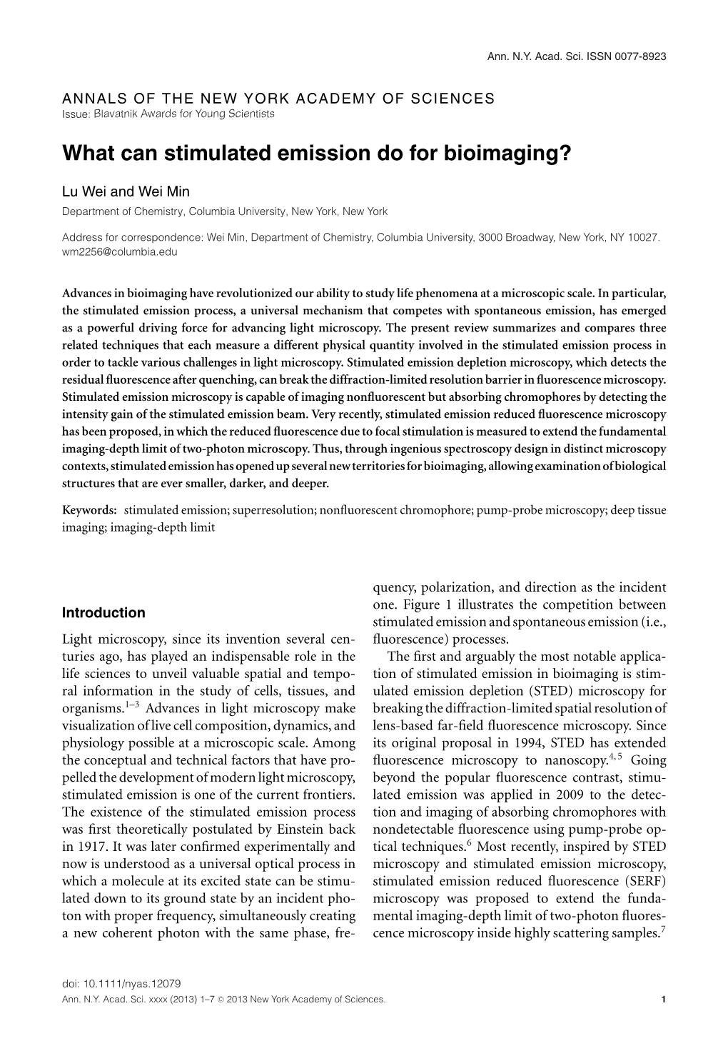 What Can Stimulated Emission Do for Bioimaging?