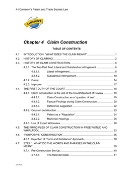 Chapter 4 Claim Construction