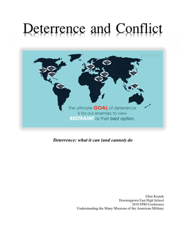 Deterrence: What It Can (And Cannot) Do