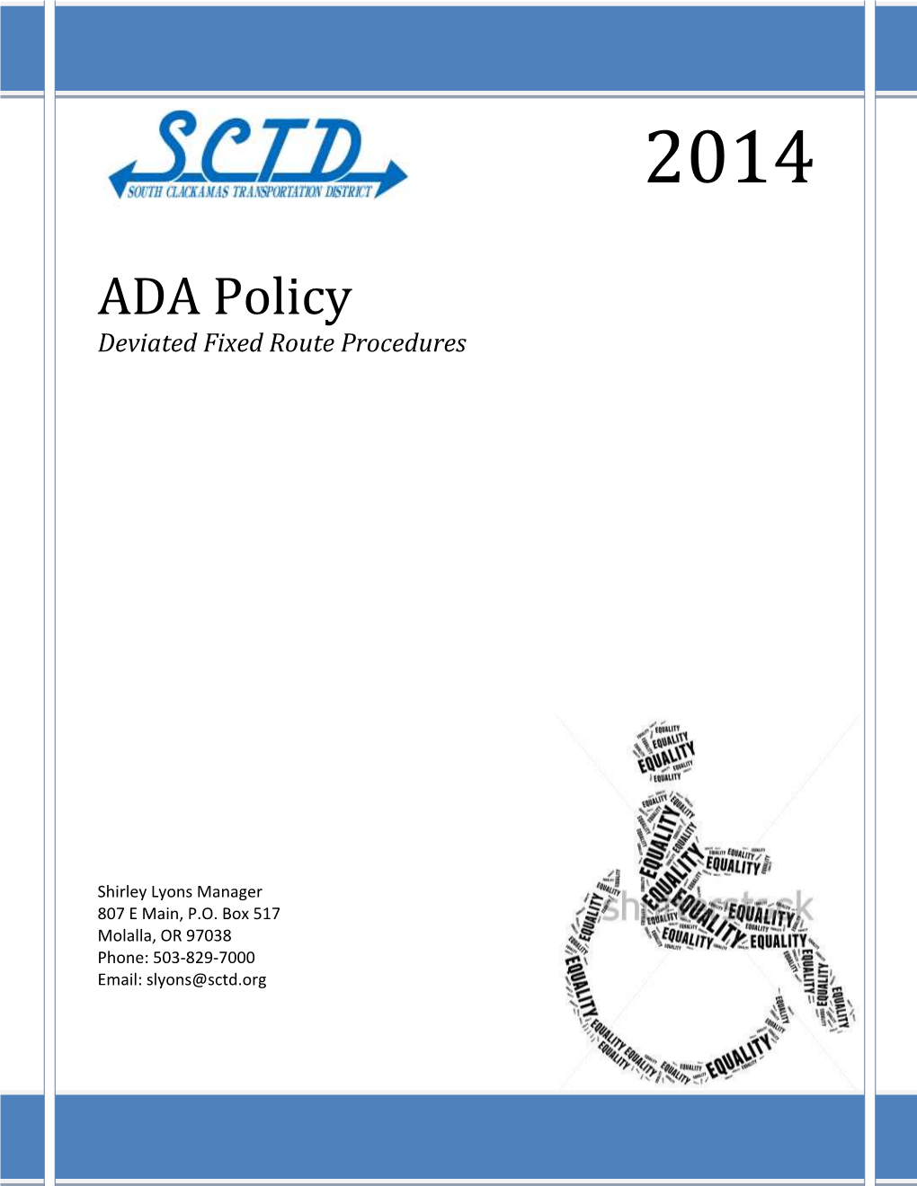 ADA Policy and Procedures