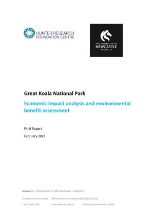 Great Koala National Park Economic Impact Analysis and Environmental Benefit Assessment