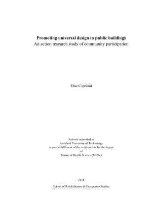 Promoting Universal Design in Public Buildings an Action Research Study of Community Participation