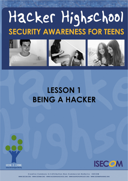 Lesson 1: Being a Hacker