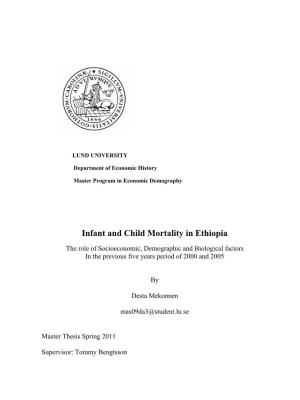 Infant and Child Mortality in Ethiopia