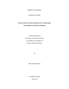 Content Analysis of Guitar Repertoire for Young People: the Michelson and Suzuki Collections