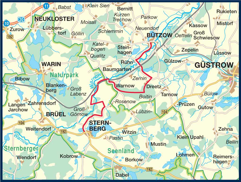 Tag 10 Sternberg-Bützow Die Tagestour Führt Durch Teile Des Oberen Warnowgebietes Und Mittleren Warnowlandes Nach Bützow