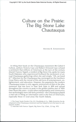 The Big Stone Lake Chautauqua