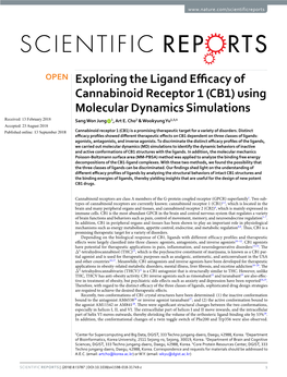 Exploring the Ligand Efficacy of Cannabinoid Receptor 1 (CB1)