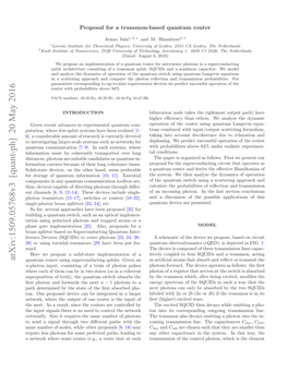Proposal for a Transmon-Based Quantum Router: Supplemental Material