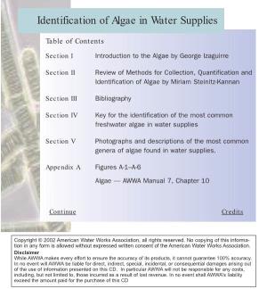 Identification of Algae in Water Supplies