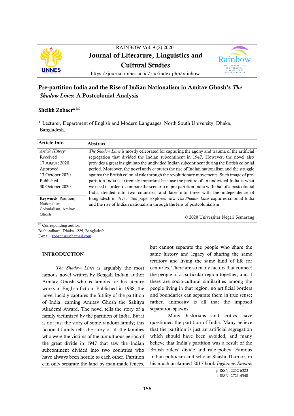 Journal of Literature, Linguistics and Cultural Studies