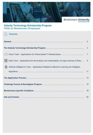 Udacity Technology Scholarship Program Faqs for Bertelsmann Employees