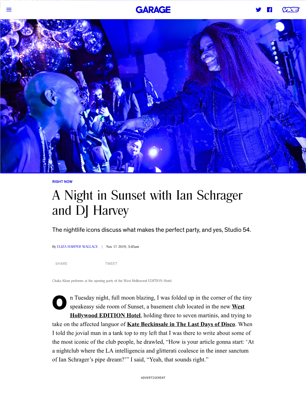 A Night in Sunset with Ian Schrager and DJ Harvey