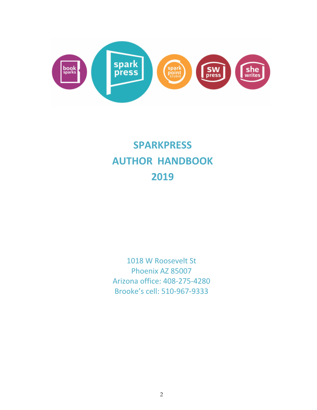 2019 Sparkpress Author Handbook