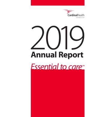 Cardinal Health 2019 Annual Report